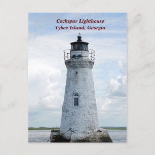 Historic Tybee Island, Georgia Lighthouse Holiday Postcard