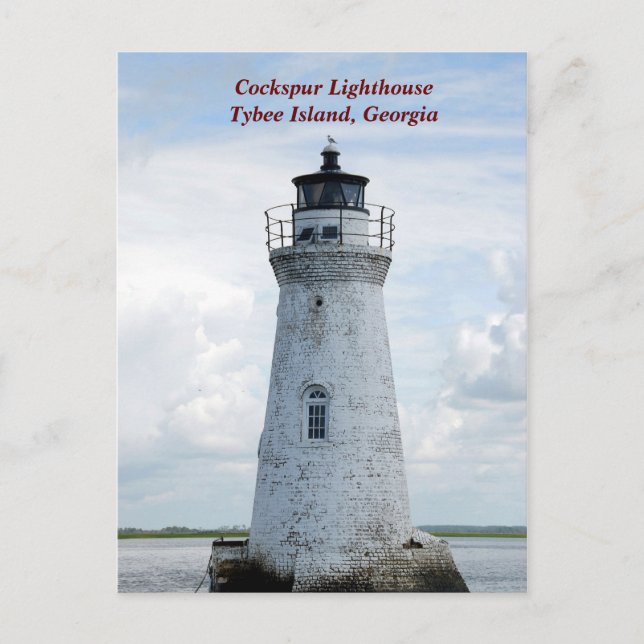 Historic Tybee Island, Georgia Lighthouse Holiday Postcard (Front)