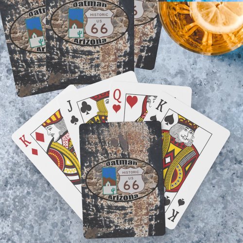 Historic US Route 66  Oatman Arizona Playing Cards