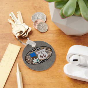 Historic US Route 66~Parks, Arizona Keychain