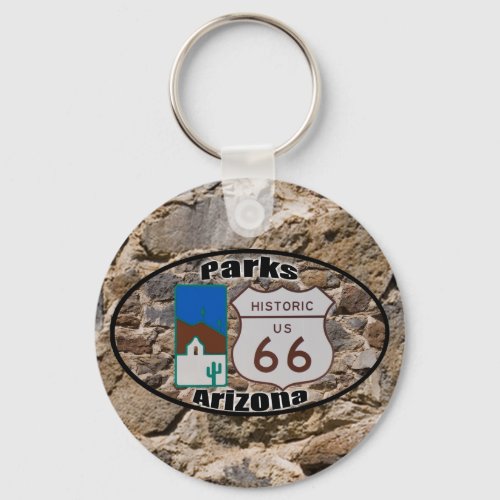 Historic US Route 66Parks Arizona Keychain