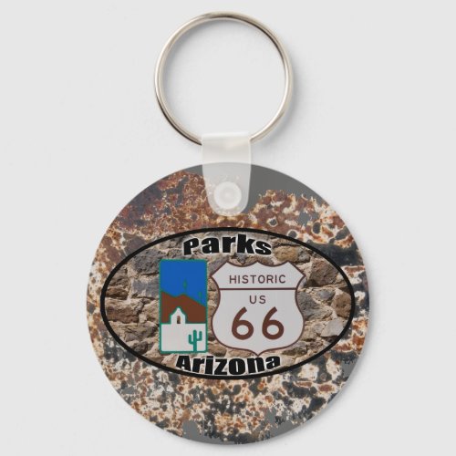 Historic US Route 66Parks Arizona Keychain