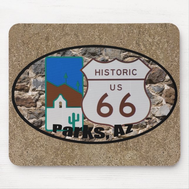 Historic US Route 66 Parks Arizona Mouse Pad (Front)