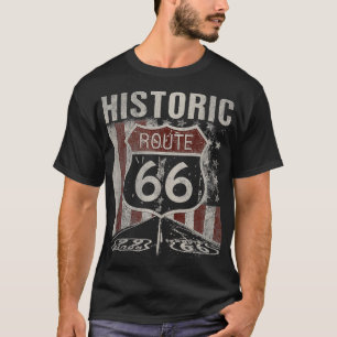 Historic USA Route 66 Highway Vintage America Road T-Shirt