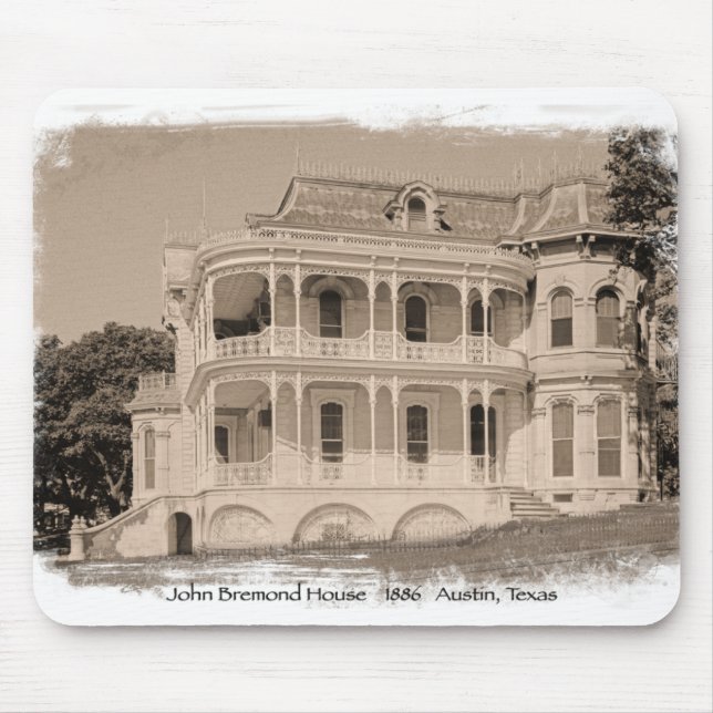 Historic Victorian House in Austin Mouse Pad (Front)