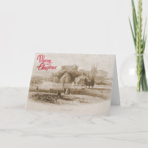 Historic view of Tamworth Castle Christmas Card