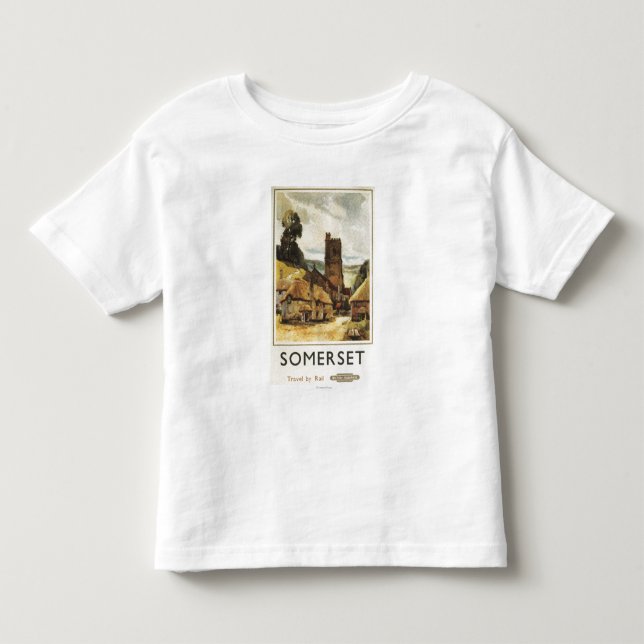 Historic Village Scene British Railway Poster Toddler T-shirt (Front)