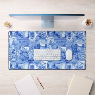 Historic Vintage Blue and White Japonaiserie