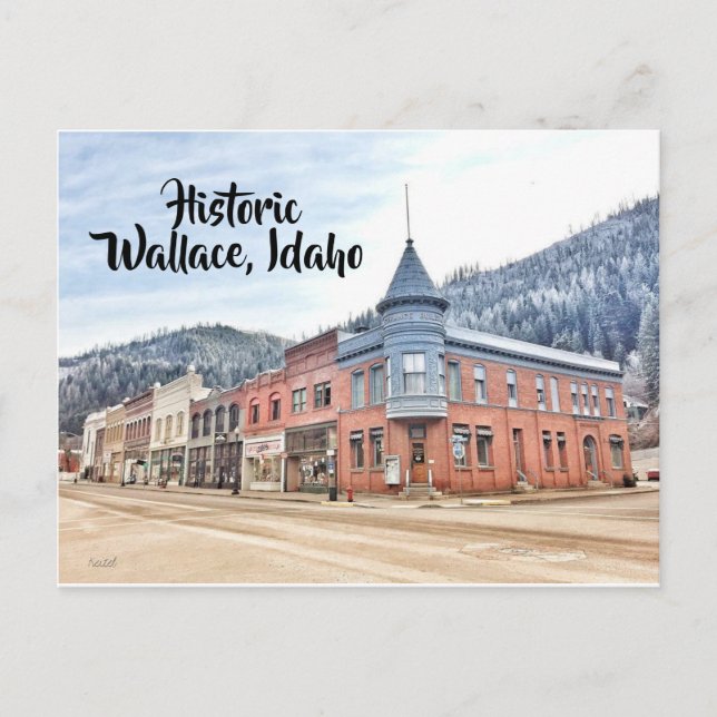 Historic Wallace Idaho Postcard (Front)