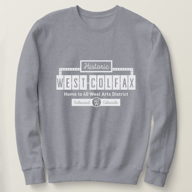 Historic West Colfax Unisex Crew Sweatshirt (Design Front)