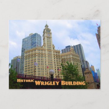 Historic Wrigley Building  - Chicago Illinois Postcard by malibuitalian at Zazzle