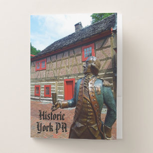 Historic York Pennsylvania American Colonial Site Pocket Folder