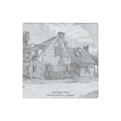Historic Yorktown VA _ Cole_Digges House Stone Magnet