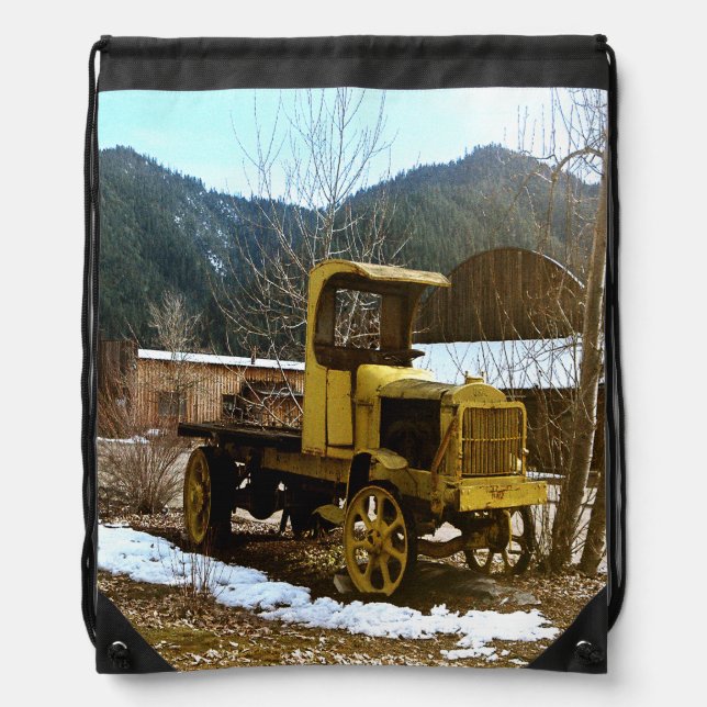 Historical 1912 utility truck...... drawstring bag (Front)