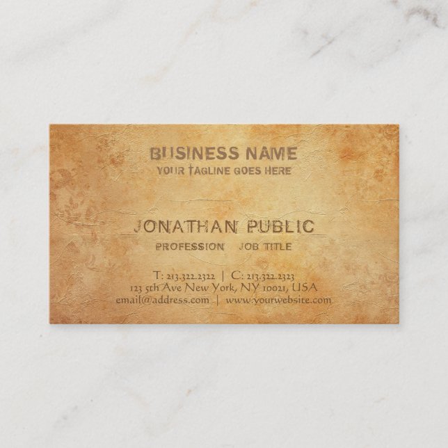 Historical Antic Look Design Creative Elegant Business Card (Front)