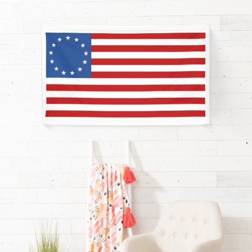 Historical Betsy Ross American Flag Banner