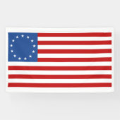 Historical Betsy Ross American Flag Banner (Horizontal)