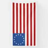 Historical Betsy Ross American Flag Banner (Vertical)