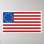 Historical Betsy Ross American Flag Poster
