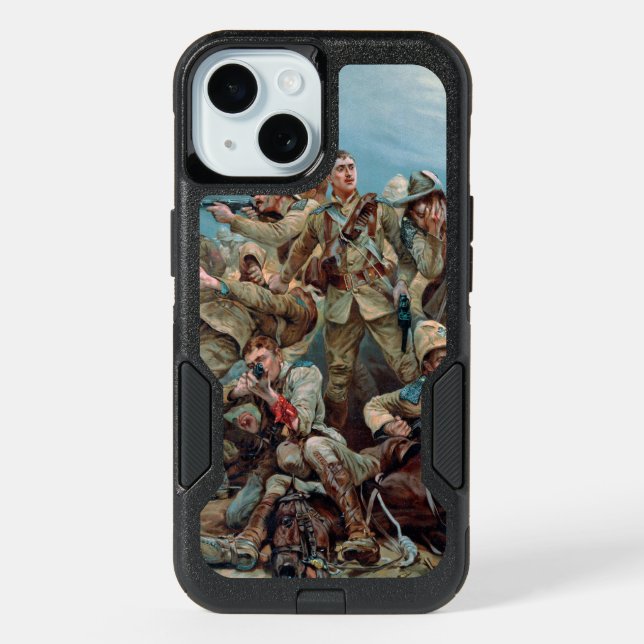 Historical British Victorian Boer War painting iPhone 15 Case (Back)