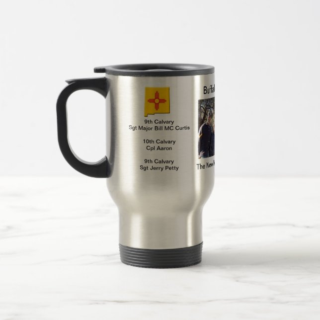 historical Buffalo Soldier ocassion Travel Mug (Left)