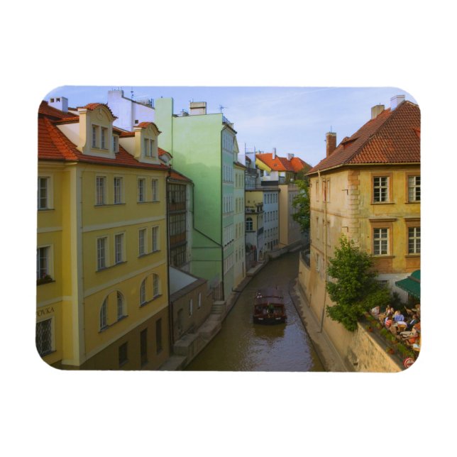 Historical buildings with canal, Prague, Czech Magnet (Horizontal)