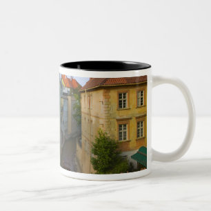 Historical buildings with canal, Prague, Czech Two-Tone Coffee Mug