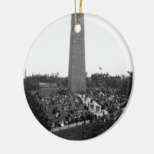 Historical Bunker Hill Monument Photograph Ceramic Ornament