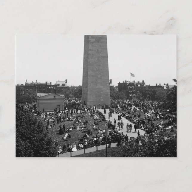 Historical Bunker Hill Monument Photograph Postcard (Front)