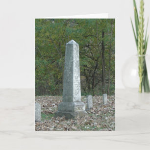 Historical Cemetary at Wildcat Den Park in Iowa Card