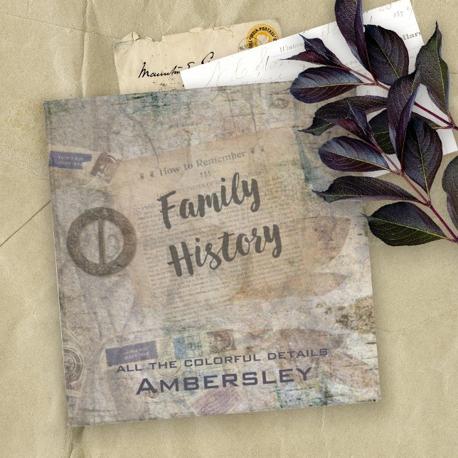 Historical Collage Custom Family History 3 Ring Binder (Creator Uploaded)