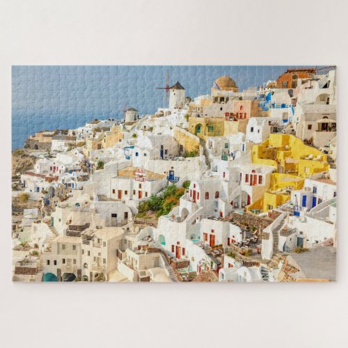 Historical Colorful Oia Village Santorini Greece Jigsaw Puzzle