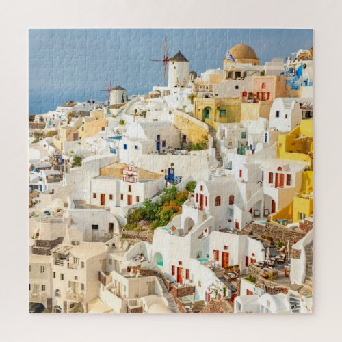 Historical Colorful Oia Village Santorini Greece Jigsaw Puzzle