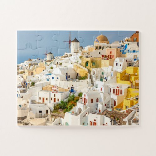 Historical Colorful Oia Village Santorini Greece Jigsaw Puzzle