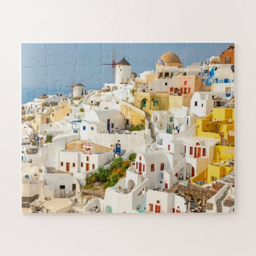 Historical Colorful Oia Village Santorini Greece Jigsaw Puzzle