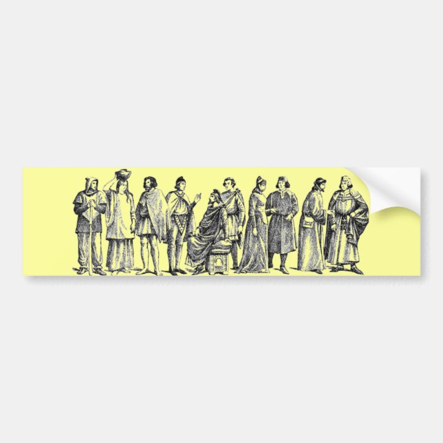 Historical Costumes Bumper Sticker (Front)
