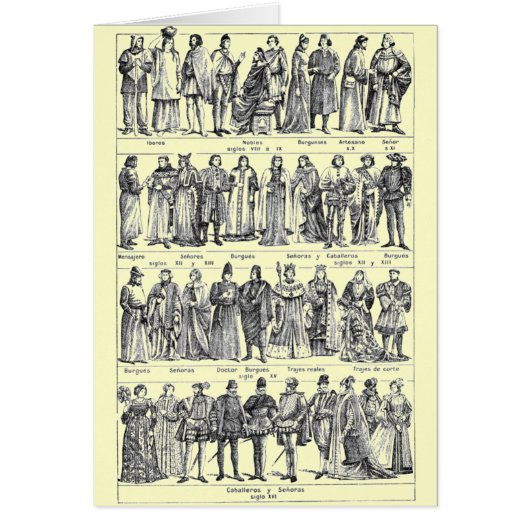 Historical Costumes Cards (Front)