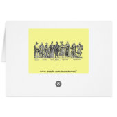 Historical Costumes Greeting/Note Card (Back Horizontal)