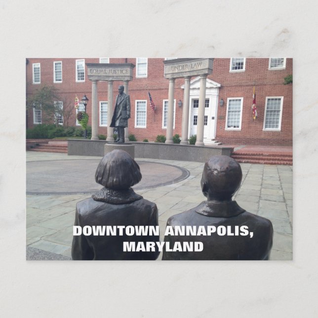 Historical Downtown Annapolis Maryland Postcard (Front)