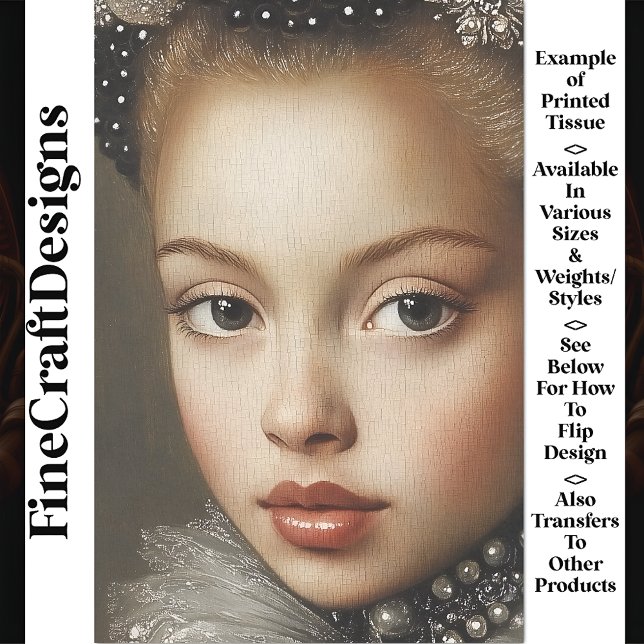 Historical Fantasy Portrait Woman BG3 Decoupage Tissue Paper (Creator Uploaded)