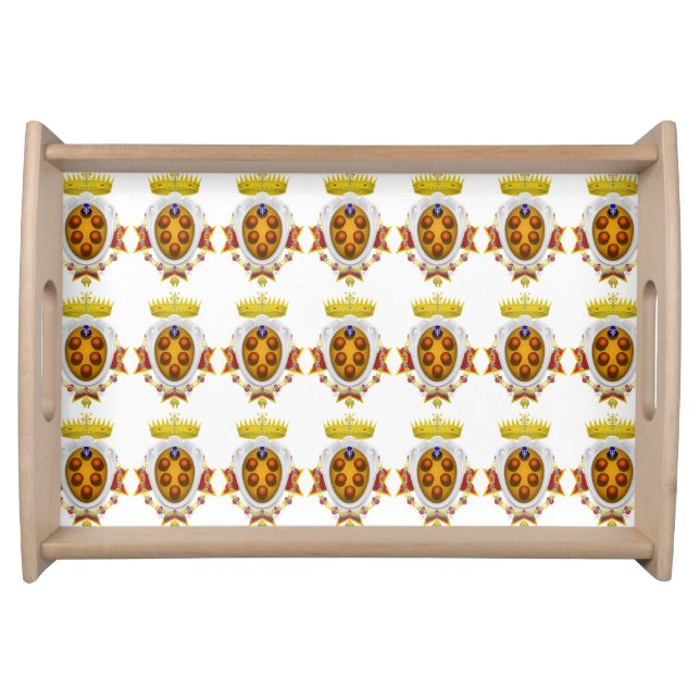 Historical flag of Grand Duchy of Tuscany-Coat of Serving Tray (Front)