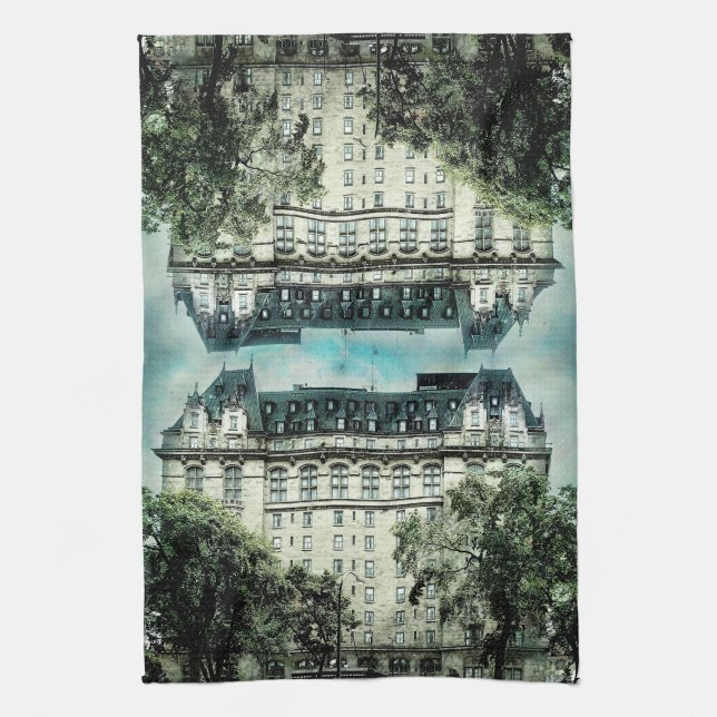 Historical Fort Garry Hotel Kitchen Towel (Vertical)