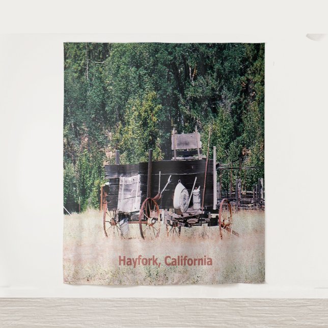 Historical Gold Rush wagon...... Tapestry (Front)