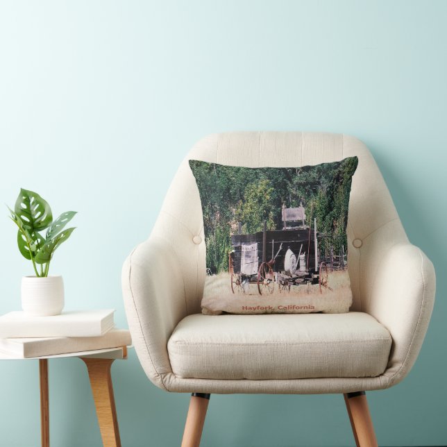 Historical Gold Rush wagon...... Throw Pillow (Chair)
