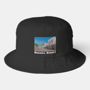 Historical Hawaii Plantation Town Honomu Nostalgic Bucket Hat