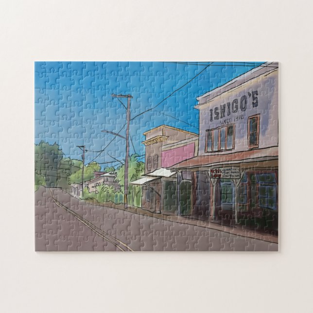 Historical Hawaii Plantation Town Honomu Nostalgic Jigsaw Puzzle (Horizontal)