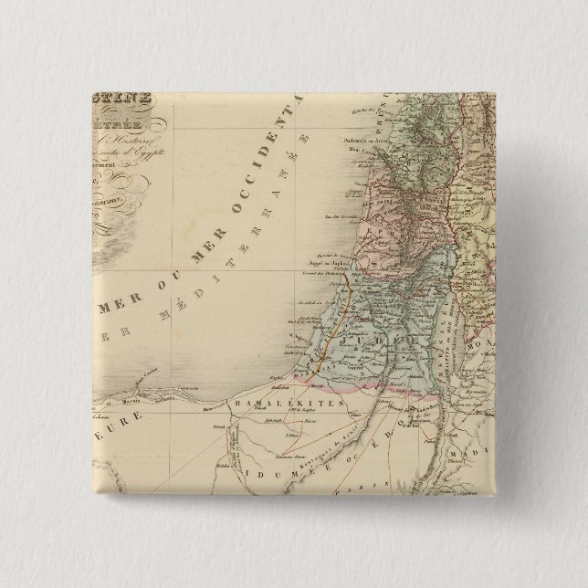 Historical Jerusalem, Palestine Button (Front)