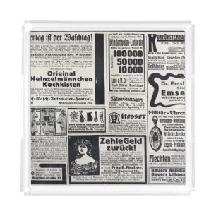 Historical Kiev: 1917 Newspaper Illustration Acrylic Tray