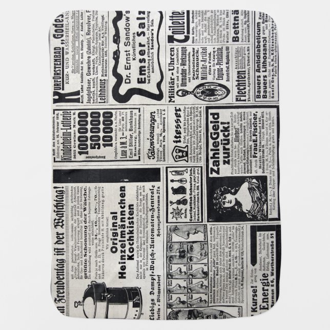 Historical Kiev: 1917 Newspaper Illustration Baby Blanket (Front)