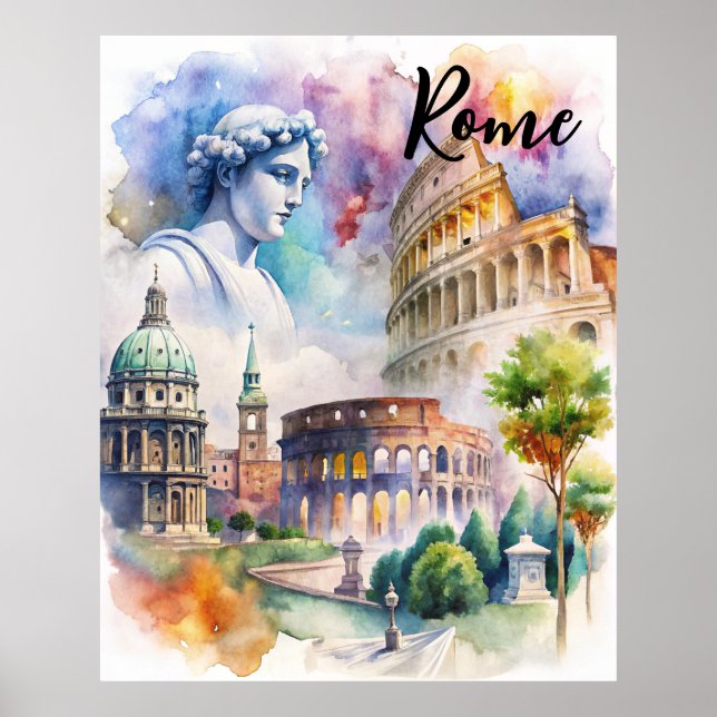 Historical Landmarks of Rome Poster (Front)